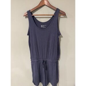 Albion Fit Serenity Romper Tank Drawstring Waist Romper/Jumpsuit Gray Size M